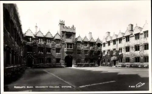 Ak Oxford Oxfordshire England, Radcliffe Quad, University College