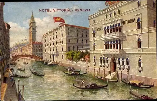 Künstler Ak Venezia Venedig Veneto, Hotel Vittoria