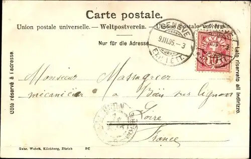 Ak Genf Kanton Schweiz, Lac Leman