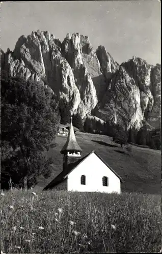 Ak Boltigen Obersimmental Saanen Kanton Bern, Kirche Abländischen mit Gastlosen