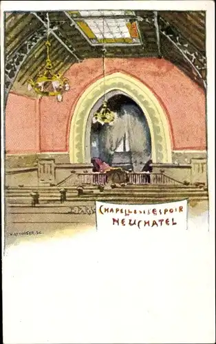 Künstler Ak Neuchâtel Neuenburg Stadt, Chapelle de l'Espoir
