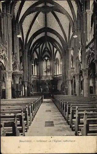 Ak Neuchâtel Neuenburg Stadt, Kircheninneres