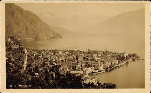 Ak Menaggio Lago di Como Lombardia, Gesamtansicht