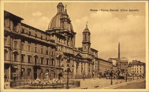 Ak Roma Rom Lazio, Piazza Navona