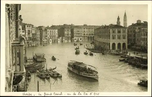 Ak Venezia Venedig Veneto, Il Canal Grande visto dalla Ca d'Oro