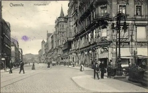 Ak Chemnitz in Sachsen, Königstraße