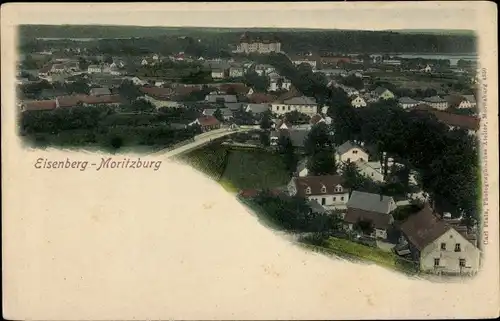 Ak Eisenberg Moritzburg in Sachsen, Panorama vom Ort