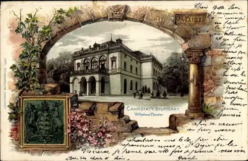 Litho Bad Cannstatt Stuttgart in Württemberg, Wilhelma-Theater