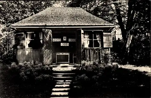 Ak Salzburg in Österreich, Zauberflöten Häuschen im Bastionsgarten des Mozarteums