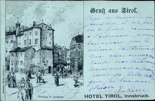 Künstler Ak Innsbruck in Tirol, Hotel Tirol