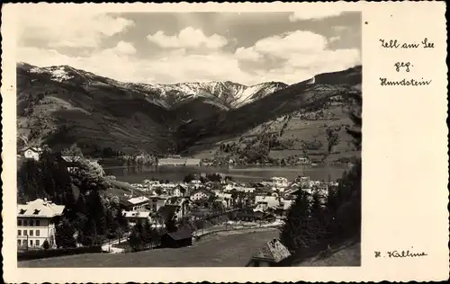 Ak Zell am See in Salzburg, Ort gegen Hundstein, Panorama