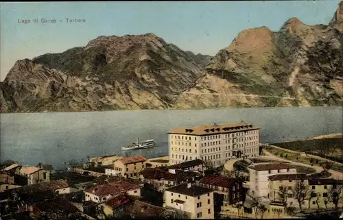 Ak Torbole Lago di Garda Trentino, Luftbild