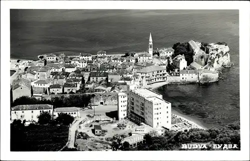 Ak Budva Montenegro, Luftbild