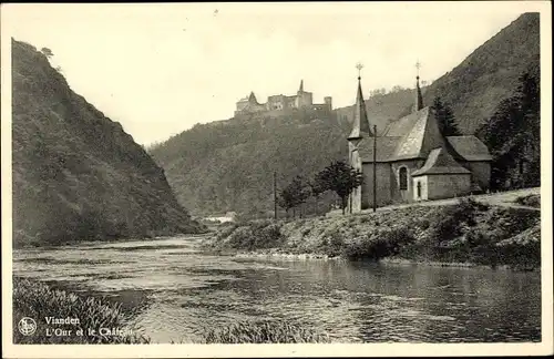 Ak Vianden Luxemburg, L'Our et le Chateau