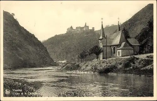 Ak Vianden Luxemburg, L'Our et le Chateau