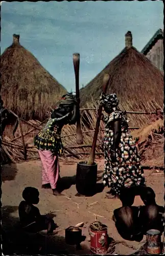 Ak L'Afrique en Couleurs, Scene villageoise, Afrikanisches Dorf