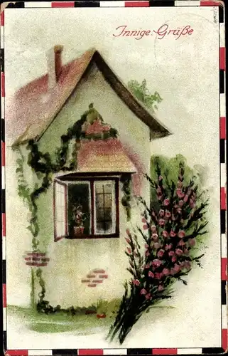 Ak Innige Grüße, Patriotik Kaiserreich, Wohnhaus