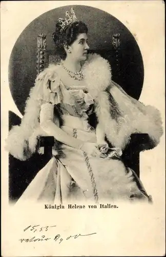 Ak Königin Helene von Italien, Elena von Montenegro, Portrait