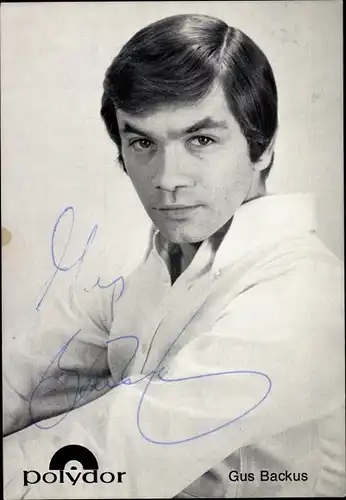Ak Sänger Gus Backus, Polydor Schallplatten, Portrait