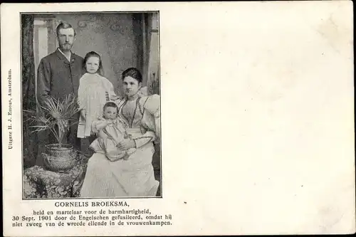 Ak Südafrika, Cornelis Broeksma mit Familie, Burenkrieg