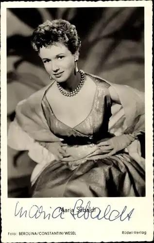 Ak Schauspielerin Maria Sebaldt, Portrait, Autogramm, Film Die heilige Lüge
