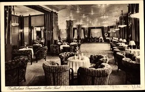 Ak Berlin Mitte, Kaffeehaus Imperator, Friedrichstraße, Innenansicht, Roter Saal