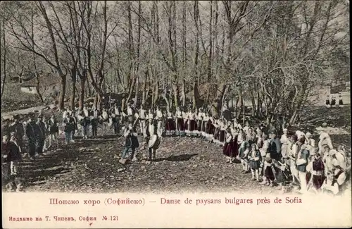 Ak Sofia Bulgarien, Danse de paysans bulgares pres de Sofia