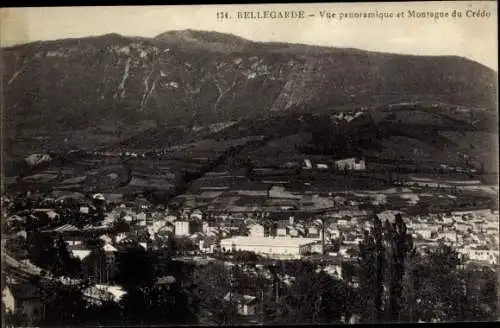 Ak Bellegarde Ain, Vue panoramique et Montagne du Crédo