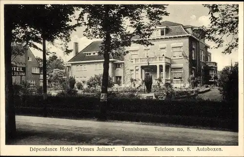 Ak Valkenburg Limburg Niederlande, Dependance Hotel Prinses Juliana, Tennisbaan