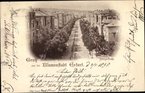 Ak Erfurt in Thüringen, Blick in die Steigerstraße