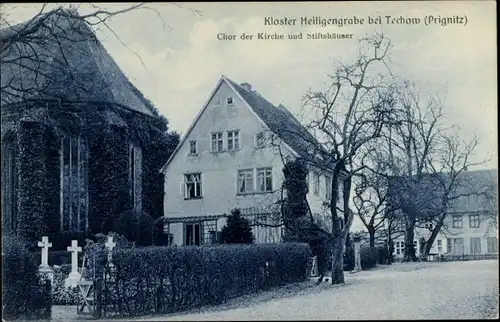 Ak Heiligengrabe in der Prignitz, Kloster Stift zum Heiligengrabe, Chor der Kirche, Stiftshäuser