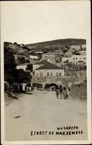 Foto Ak Nazaret Nazareth Israel, Street of Mary's Well