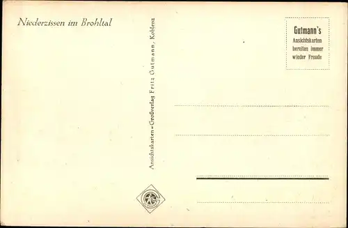 Ak Niederzissen in Rheinland Pfalz, Ort im Brohltal