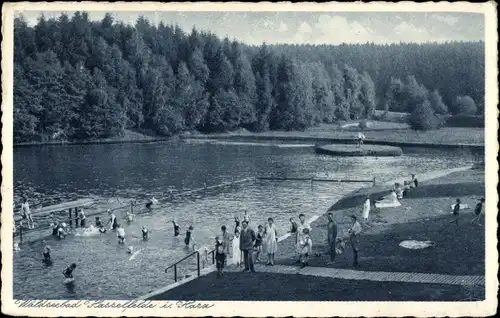 Ak Hasselfelde Oberharz am Brocken, Freibad