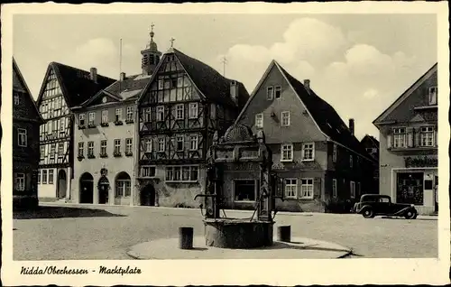 Ak Nidda in Hessen, Marktplatz