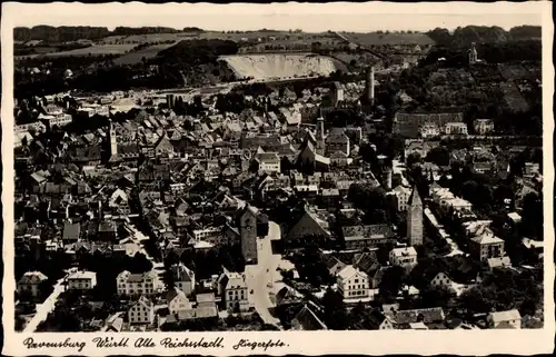 Ak Ravensburg in Württemberg Oberschwaben, Luftbild