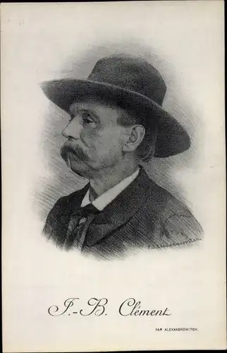 Künstler Ak Alexandrovitch, A. J., Chansonnier Jean-Baptiste Clément