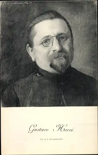 Künstler Ak Alexandrovitch, A. J., Gustave Hervé, französischer Politiker