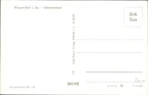 Ak Klingenthal im Vogtland Sachsen, Schwimmbad