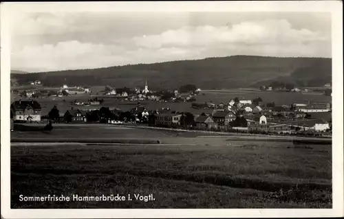 Ak Hammerbrücke im Vogtland, Panorama vom Ort