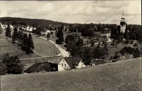 Ak Tannenbergsthal im Vogtland, Panorama, Turm