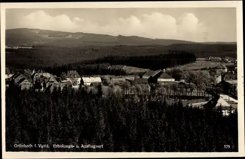 Ak Grünbach im Vogtland, Panorama