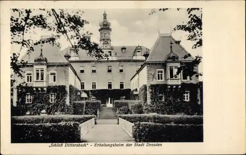 Ak Dürrröhrsdorf Dittersbach in Sachsen, Schloss Dittersbach, Erholungsheim der Stadt Dresden