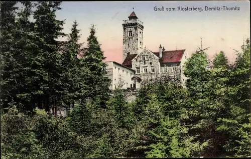 Ak Demitz Thumitz in Sachsen, Gruß vom Klosterberg