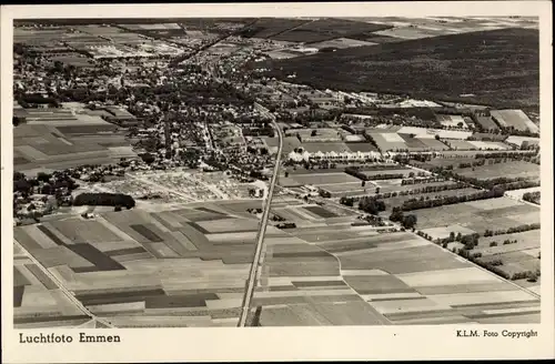 Ak Emmen Drenthe Niederlande, Luchtfoto