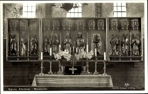 Ak Sigtuna Schweden, Altartavlan u Mariakyrkan