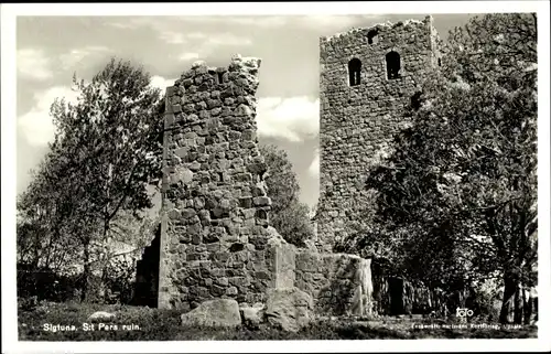 Ak Sigtuna Schweden, St. Pars ruin