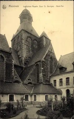 Ak Messines Mesen Westflandern, Institution Royale, Cour St. Georges, Nord-Est