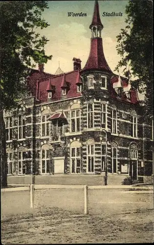 Ak Woerden Utrecht Niederlande, Stadhuis