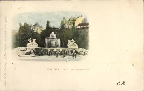 Ak München, Wittelsbacherbrunnen